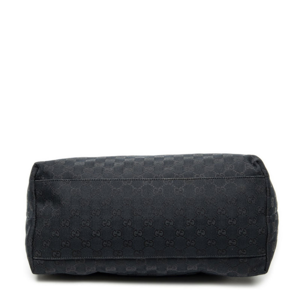 Gucci Web la the Diaper Tote Black GG Canvas — view 6