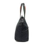 Gucci Web la the Diaper Tote Black GG Canvas — view 4