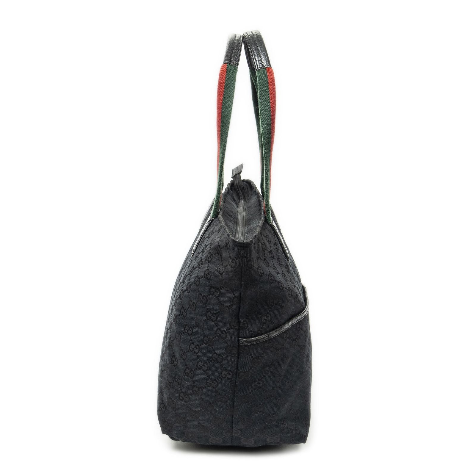 Gucci Web la the Diaper Tote Black GG Canvas — view 4