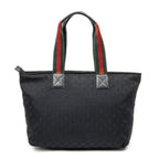 Gucci Web la the Diaper Tote Black GG Canvas — view 5