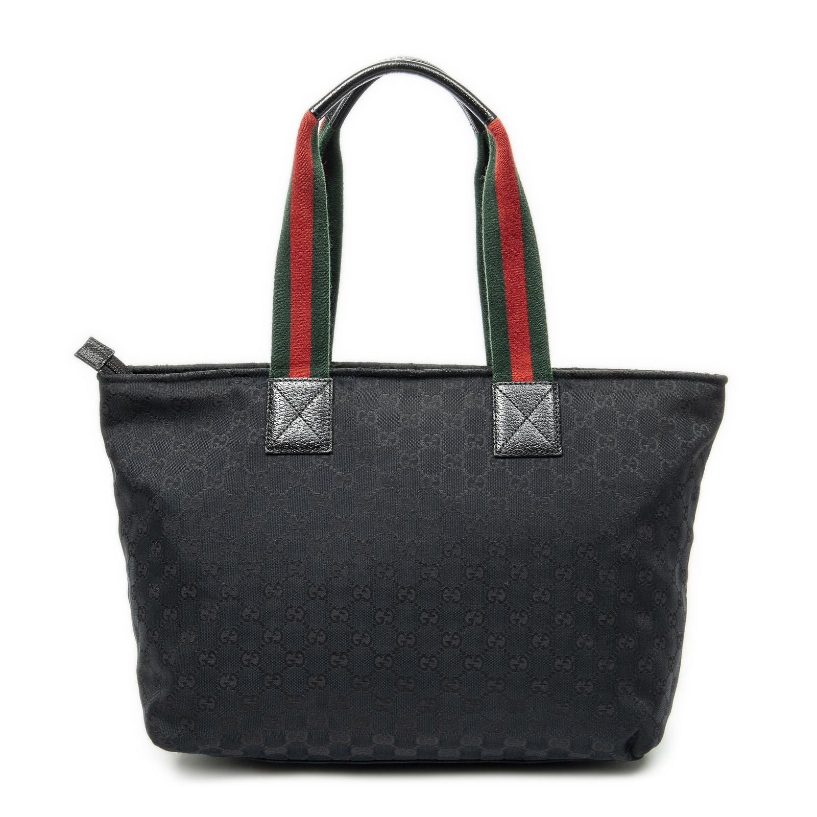 Gucci Web la the Diaper Tote Black GG Canvas — view 5