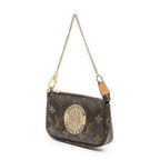 Louis Vuitton Mini Pochette Brown Beige Monogram Canvas Handbag — view 2