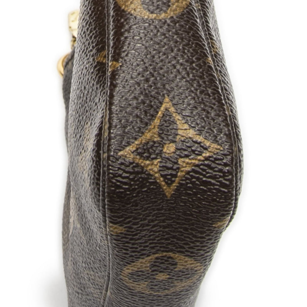 Louis Vuitton Mini Pochette Brown Beige Monogram Canvas Handbag — view 8