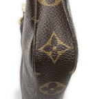 Louis Vuitton Mini Pochette Brown Beige Monogram Canvas Handbag — view 8
