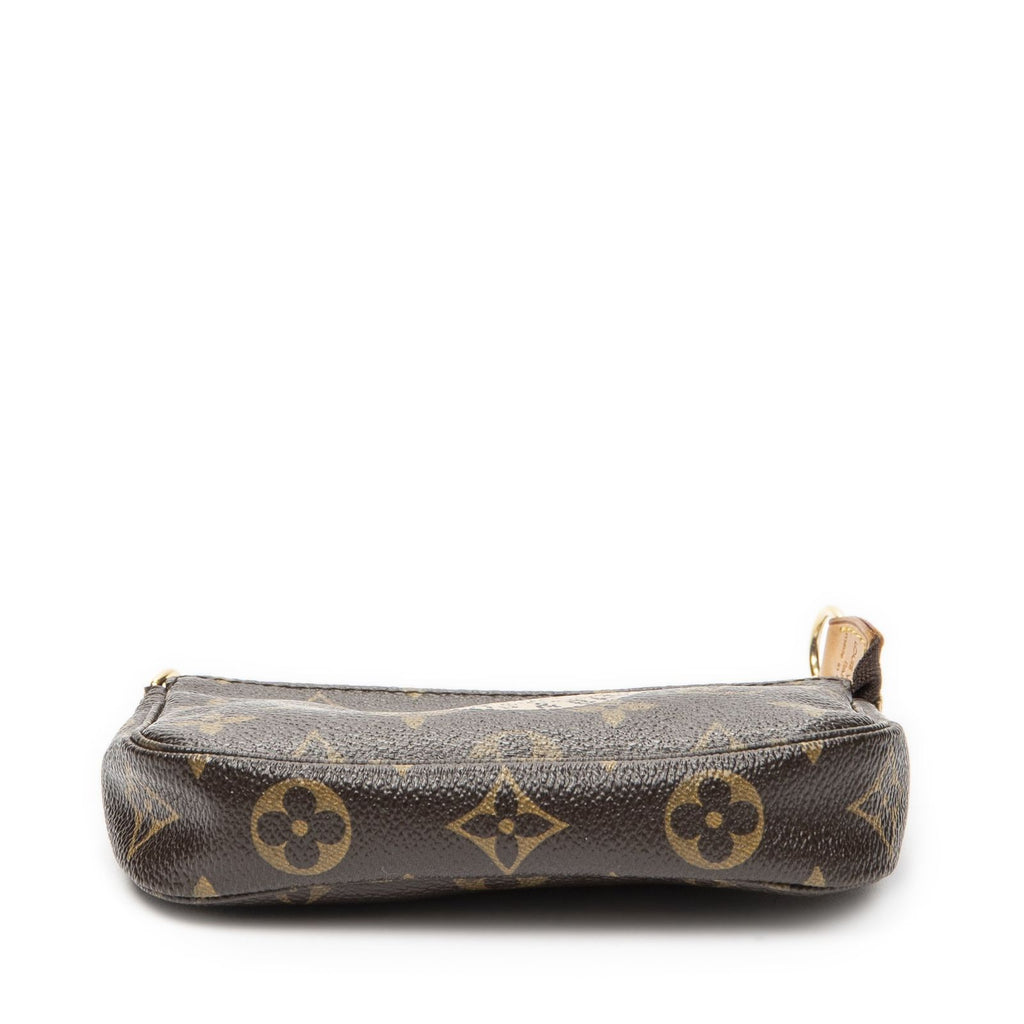 Louis Vuitton Mini Pochette Brown Beige Monogram Canvas Handbag — view 6