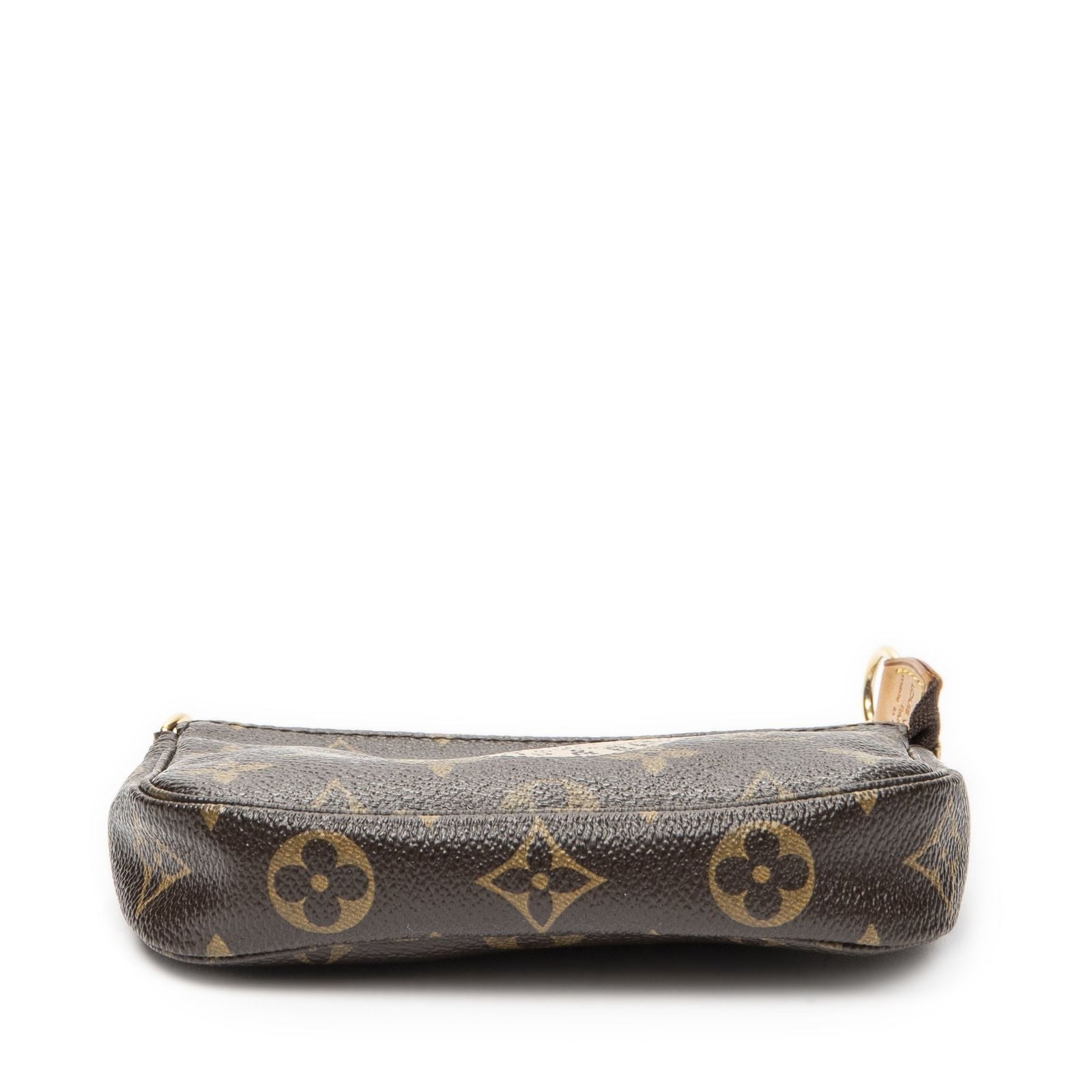 Louis Vuitton Mini Pochette Brown Beige Monogram Canvas Handbag — view 6