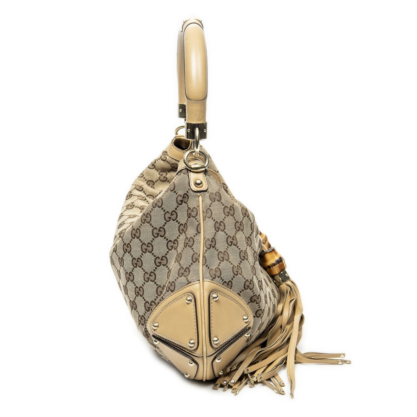 Gucci Medium Babouska Indy Top Handle Beige GG Canvas — view 4