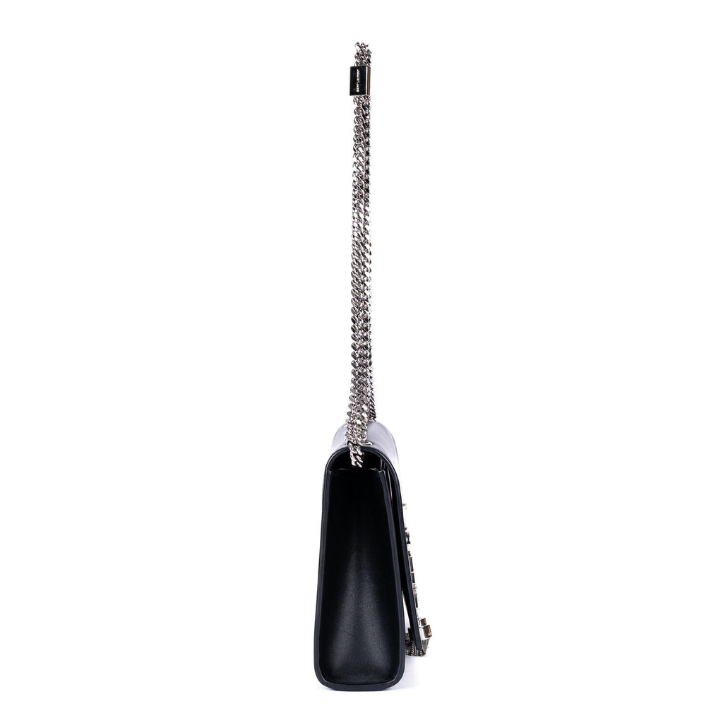 Saint Laurent Kate Wallet on Chain Black Calfskin Leather Shoulder — view 4