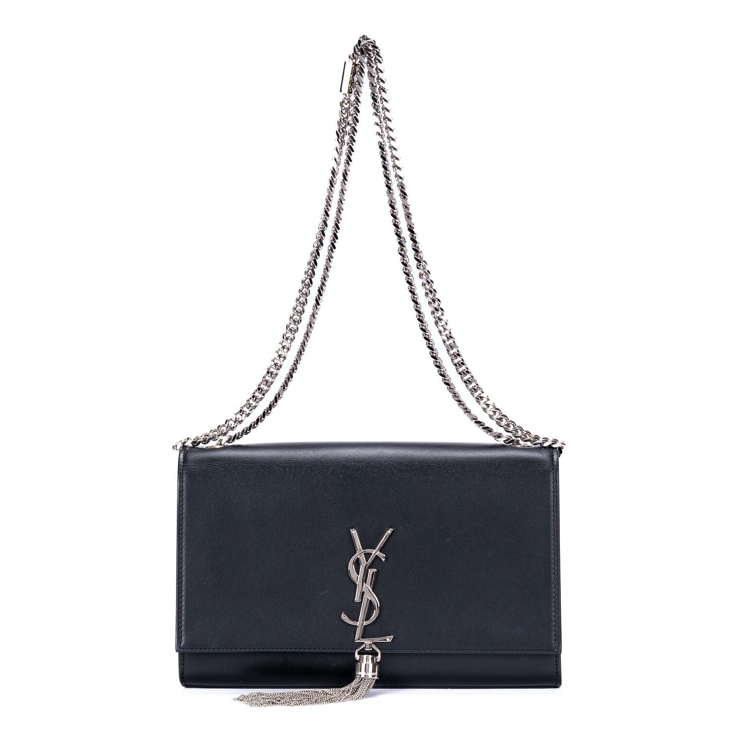Saint Laurent Kate Wallet on Chain Black Calfskin Leather Shoulder