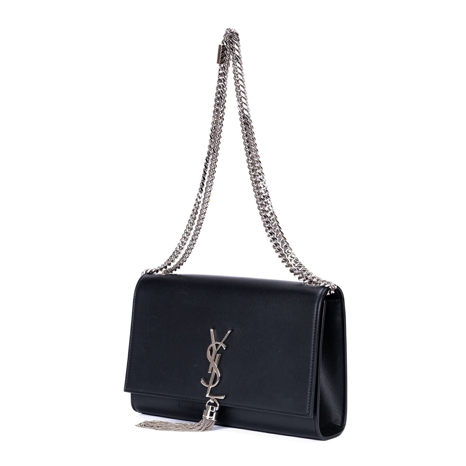 Saint Laurent Kate Wallet on Chain Black Calfskin Leather Shoulder — view 2