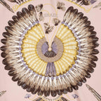 Hermes Scarf Light Pink Lilac Yellow Silk — view 3