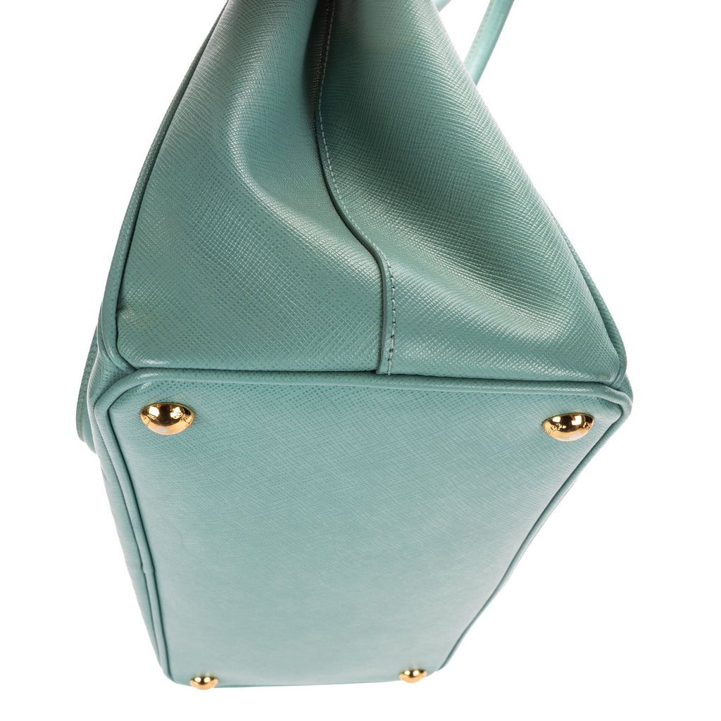 Prada la the Double Zip Galleria Tote Tarte Cozy Saffiano Luxe Leather — view 8