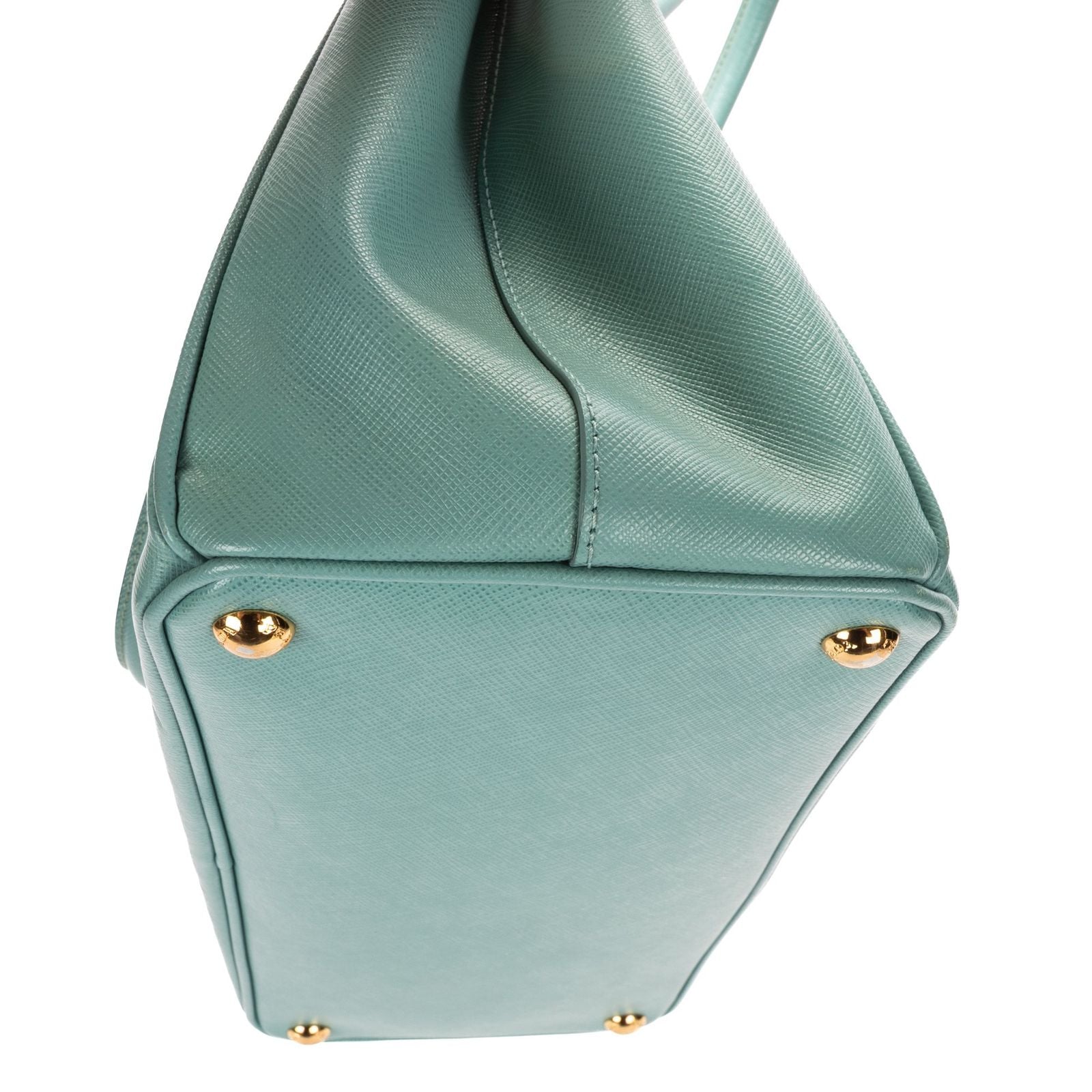 Prada la the Double Zip Galleria Tote Tarte Cozy Saffiano Luxe Leather — view 8