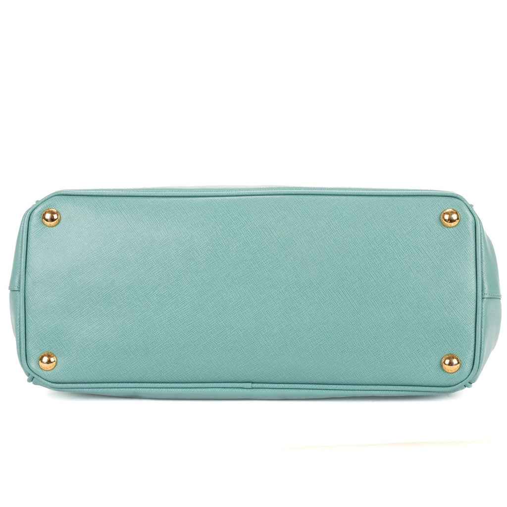 Prada la the Double Zip Galleria Tote Tarte Cozy Saffiano Luxe Leather — view 6