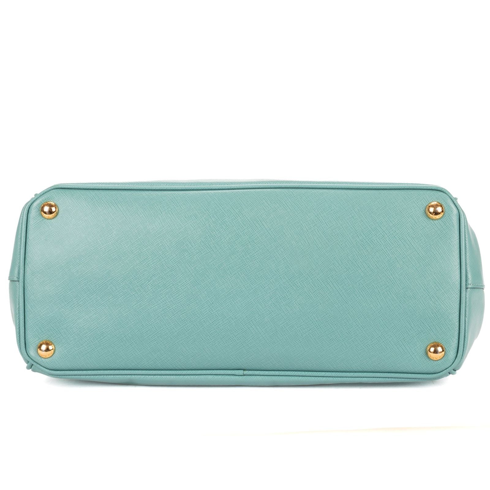 Prada la the Double Zip Galleria Tote Tarte Cozy Saffiano Luxe Leather — view 6