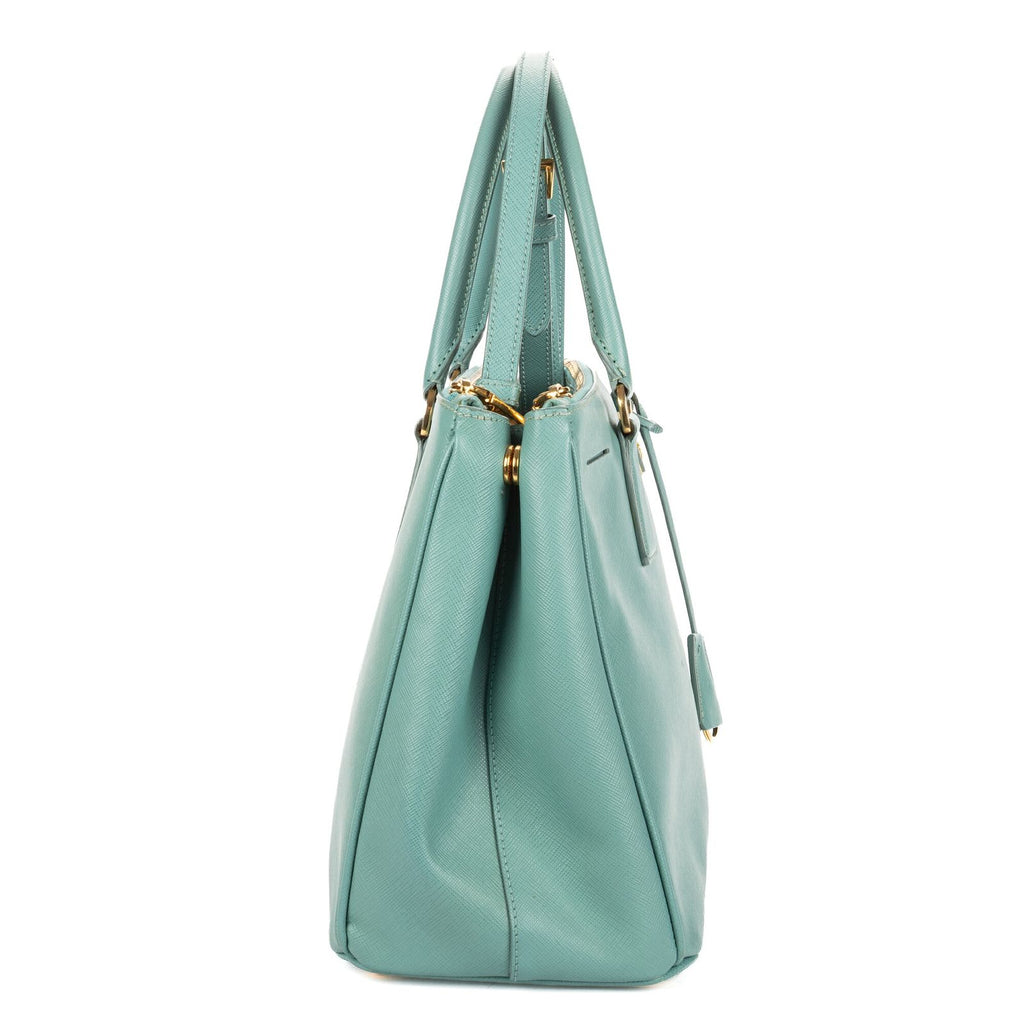 Prada la the Double Zip Galleria Tote Tarte Cozy Saffiano Luxe Leather — view 4