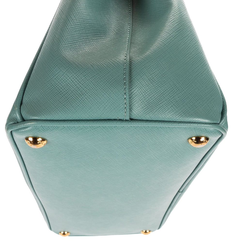 Prada la the Double Zip Galleria Tote Tarte Cozy Saffiano Luxe Leather — view 7