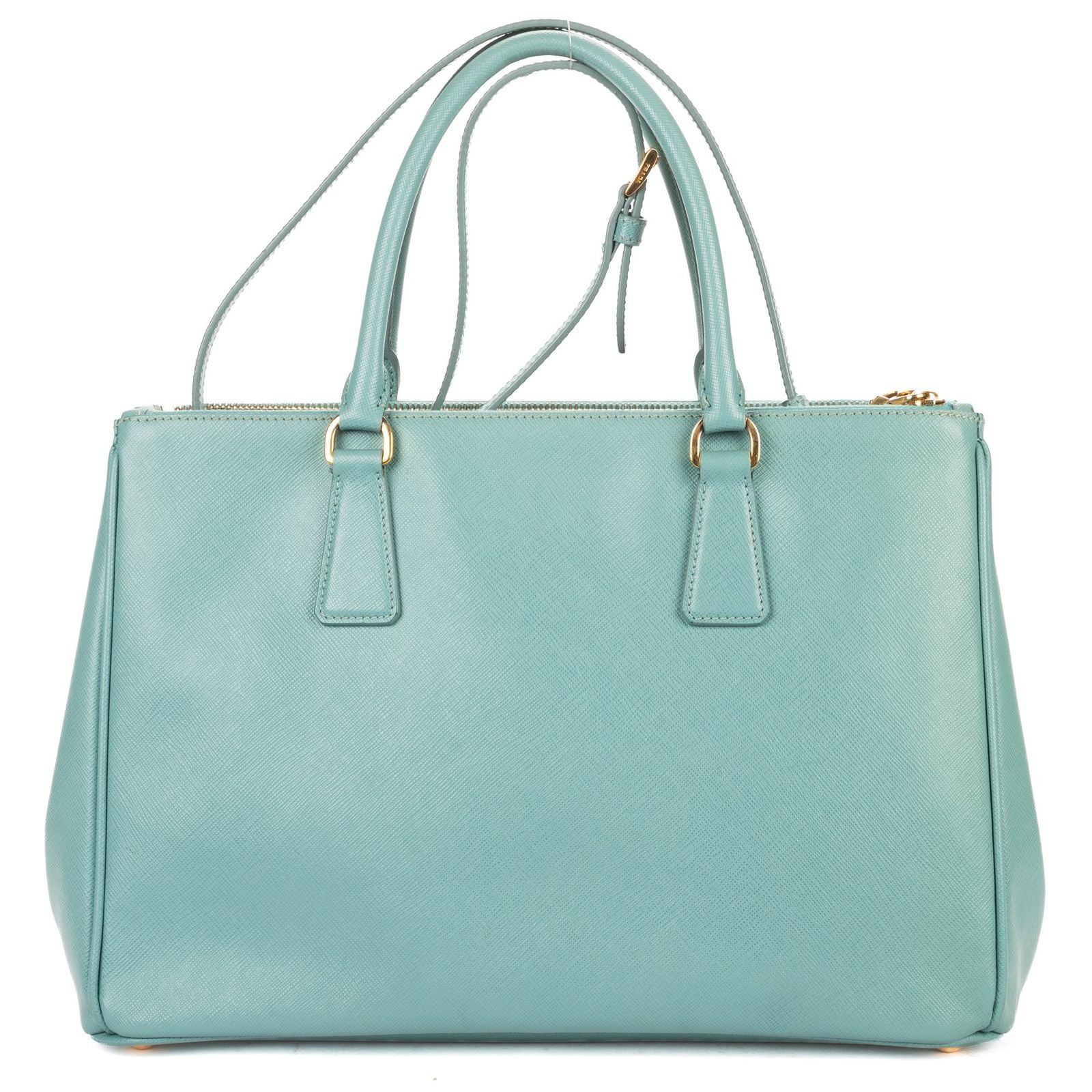 Prada la the Double Zip Galleria Tote Tarte Cozy Saffiano Luxe Leather — view 5