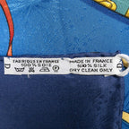 Hermes Scarf Navy Yellow Red 100% Silk — view 5
