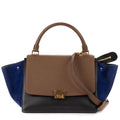 Celine Brown Black Blue Leather Shoulder