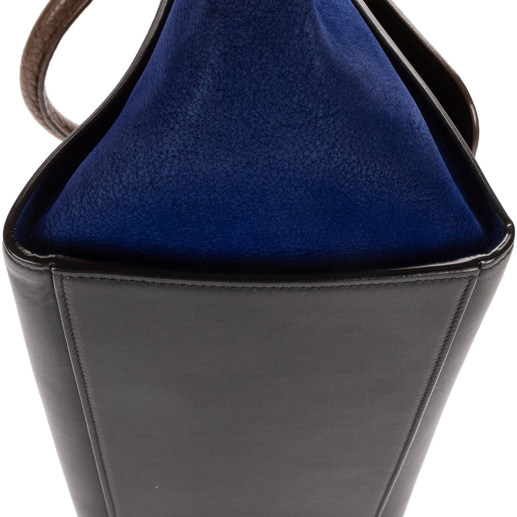 Celine Brown Black Blue Leather Shoulder — view 8