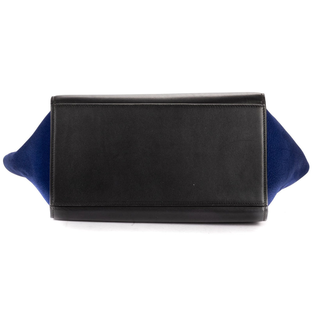 Celine Brown Black Blue Leather Shoulder — view 6