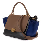 Celine Brown Black Blue Leather Shoulder — view 2