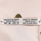Hermes Scarf Light Pink Green Twillsilk — view 5