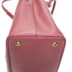 Prada Midi Amziptote Pink Saffiano Leather Shoulder — view 8