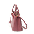 Prada Midi Amziptote Pink Saffiano Leather Shoulder — view 3