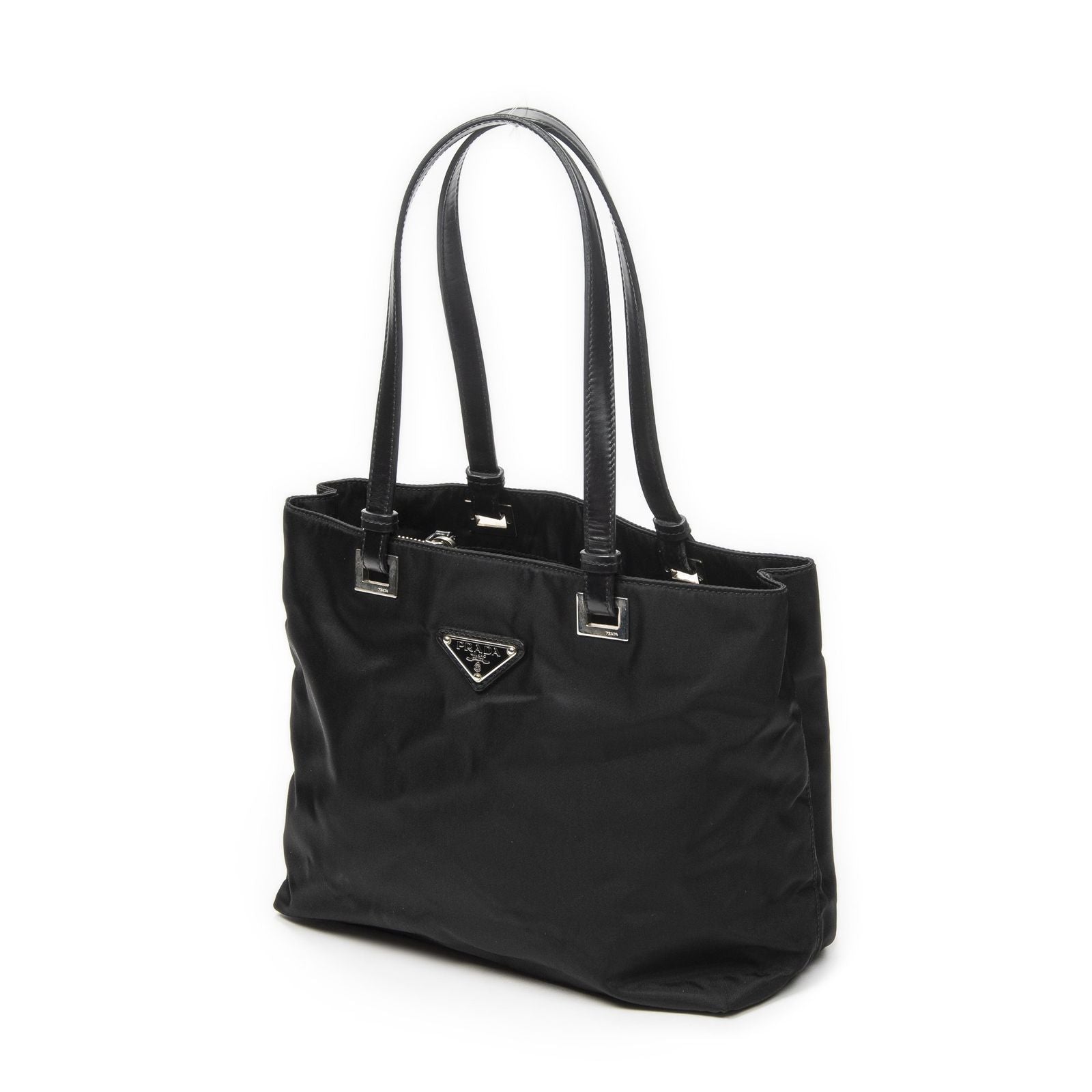 Prada Small Joy Tote Black Nylon Canvas — view 2