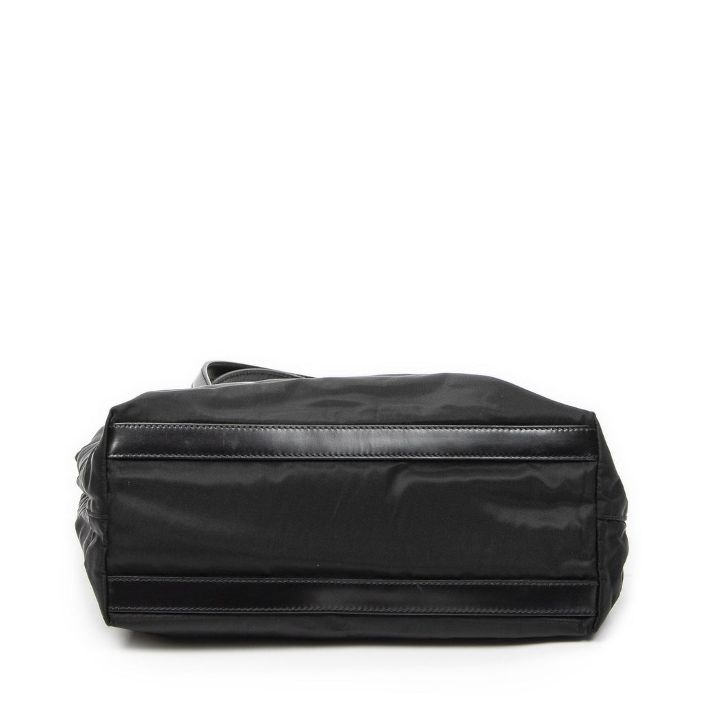 Prada Small Joy Tote Black Nylon Canvas — view 6