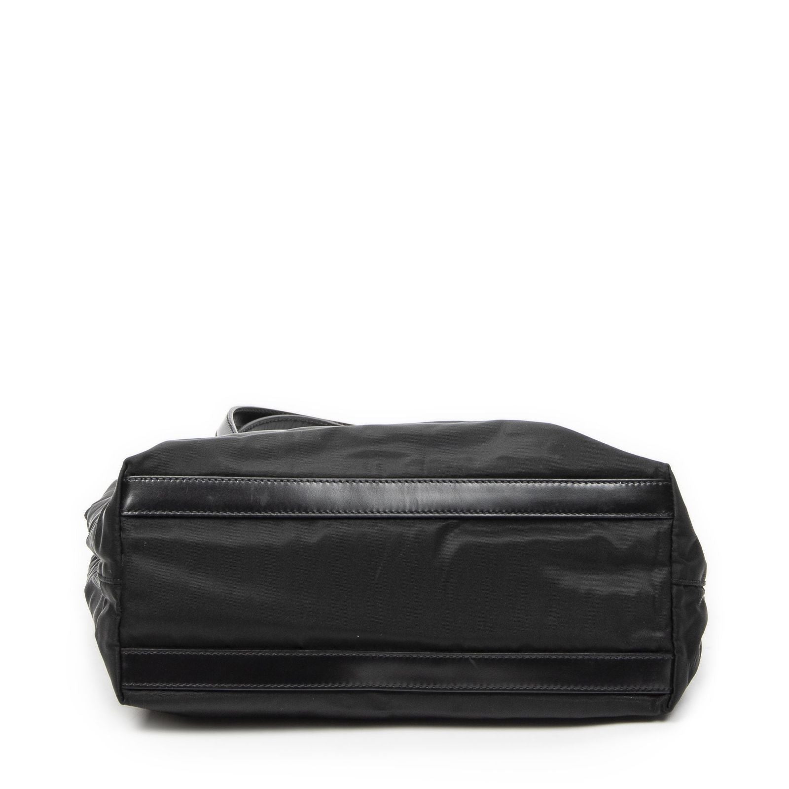 Prada Small Joy Tote Black Nylon Canvas — view 6
