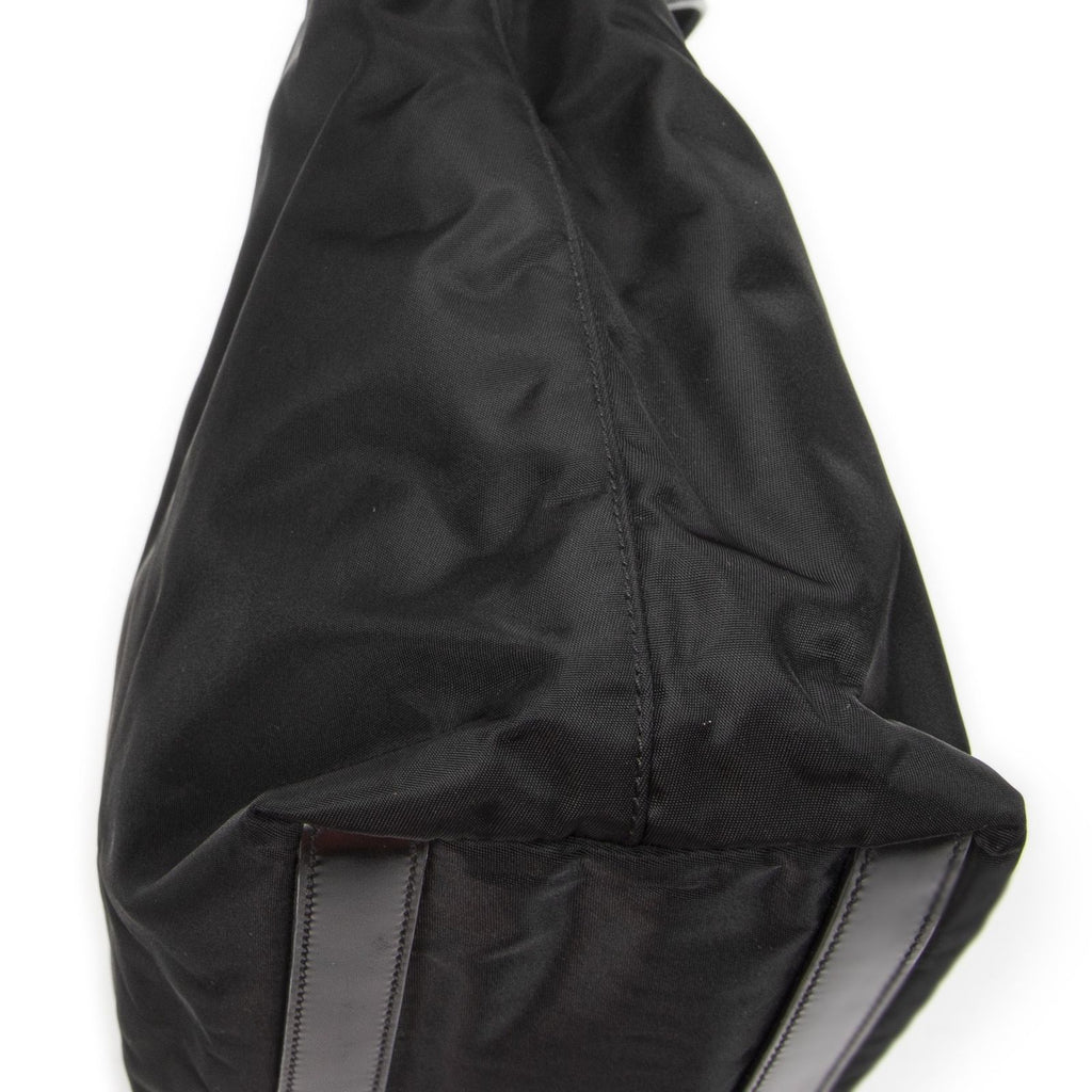 Prada Small Joy Tote Black Nylon Canvas — view 8