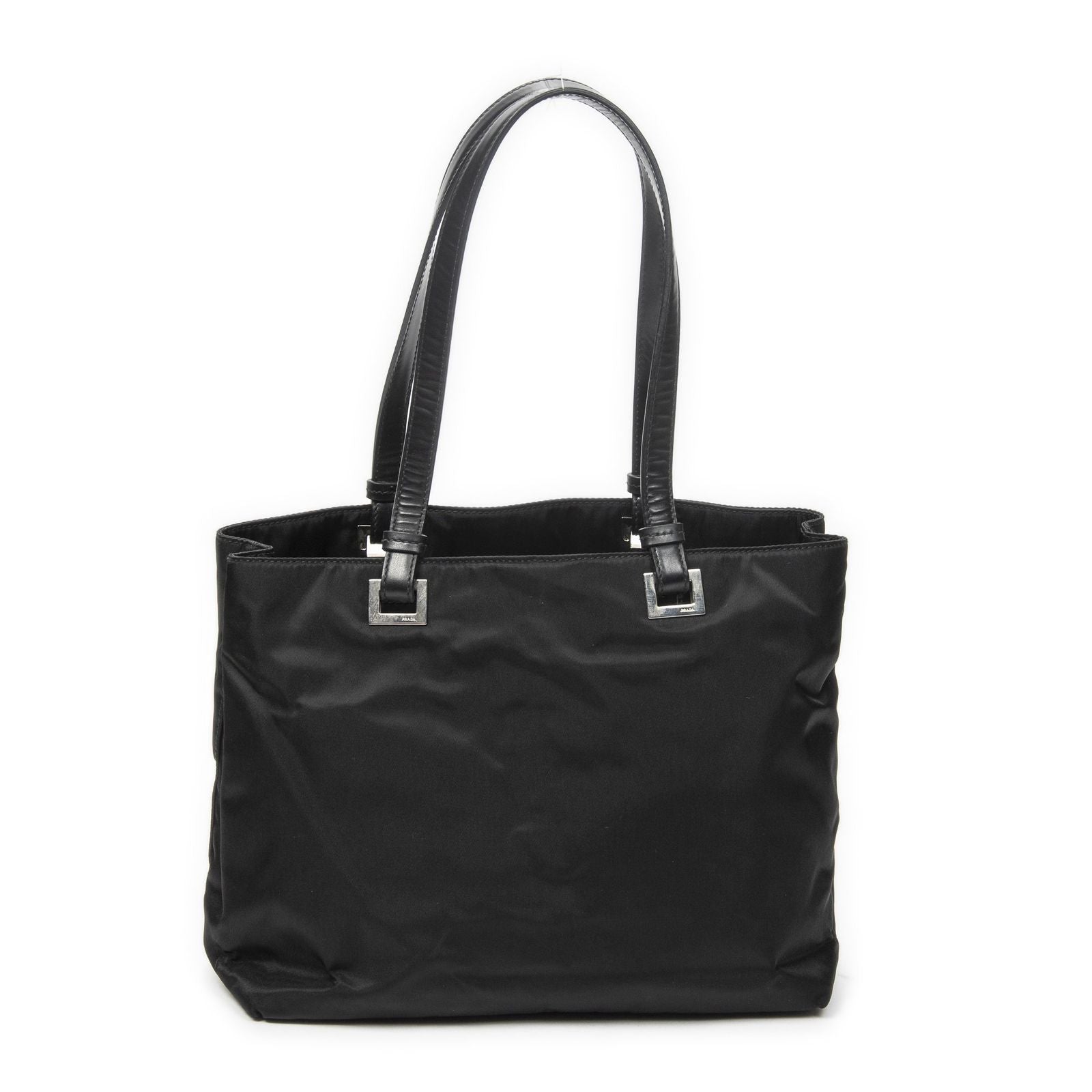 Prada Small Joy Tote Black Nylon Canvas — view 5