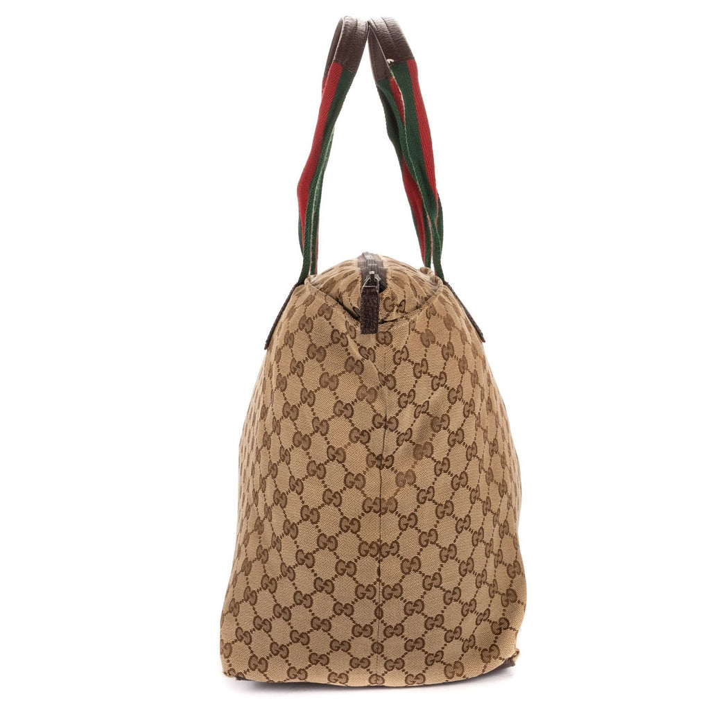 Gucci GG Tote Beige Brown Canvas — view 3