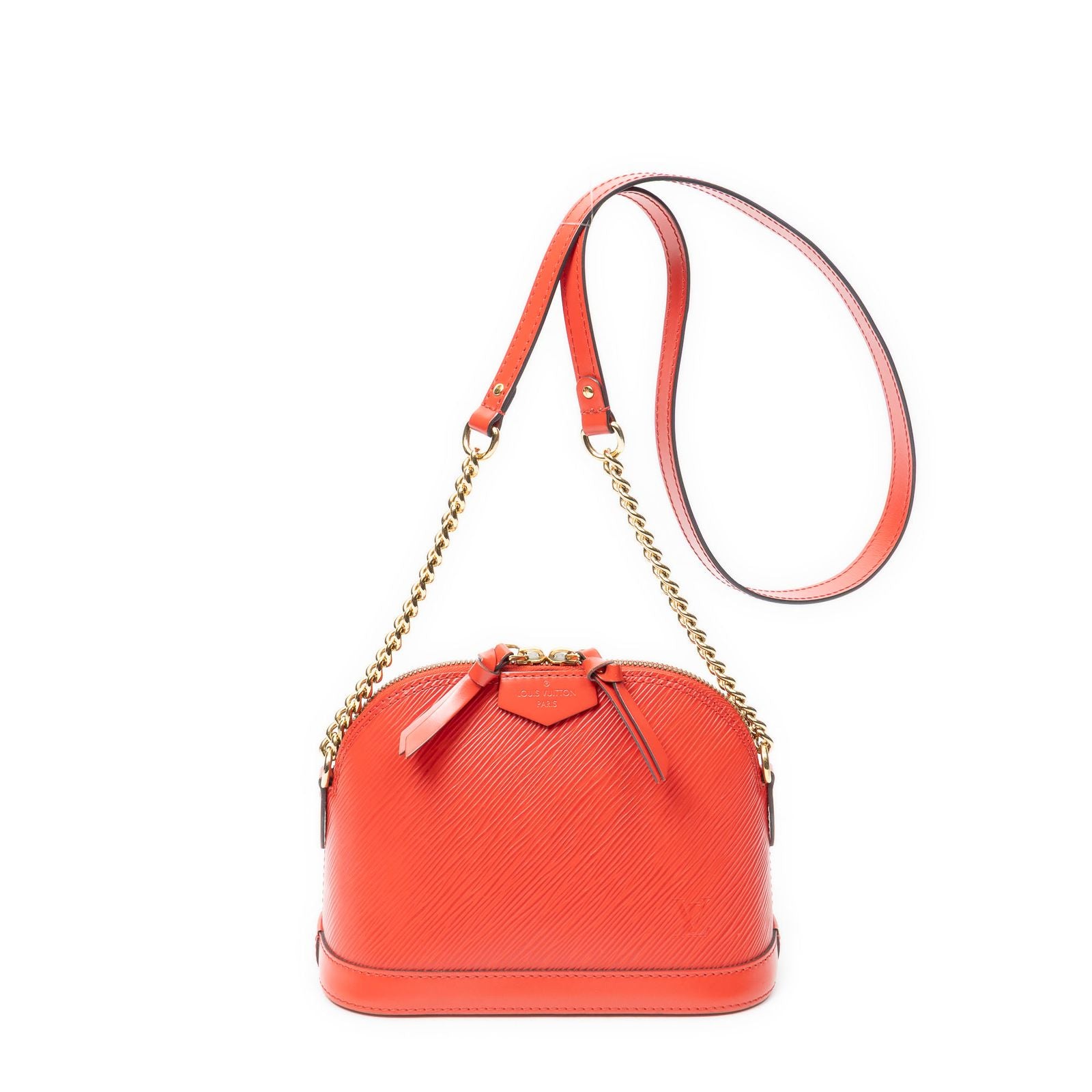 Louis Vuitton Mini Alma Chain Coquelicot Epi Handbag