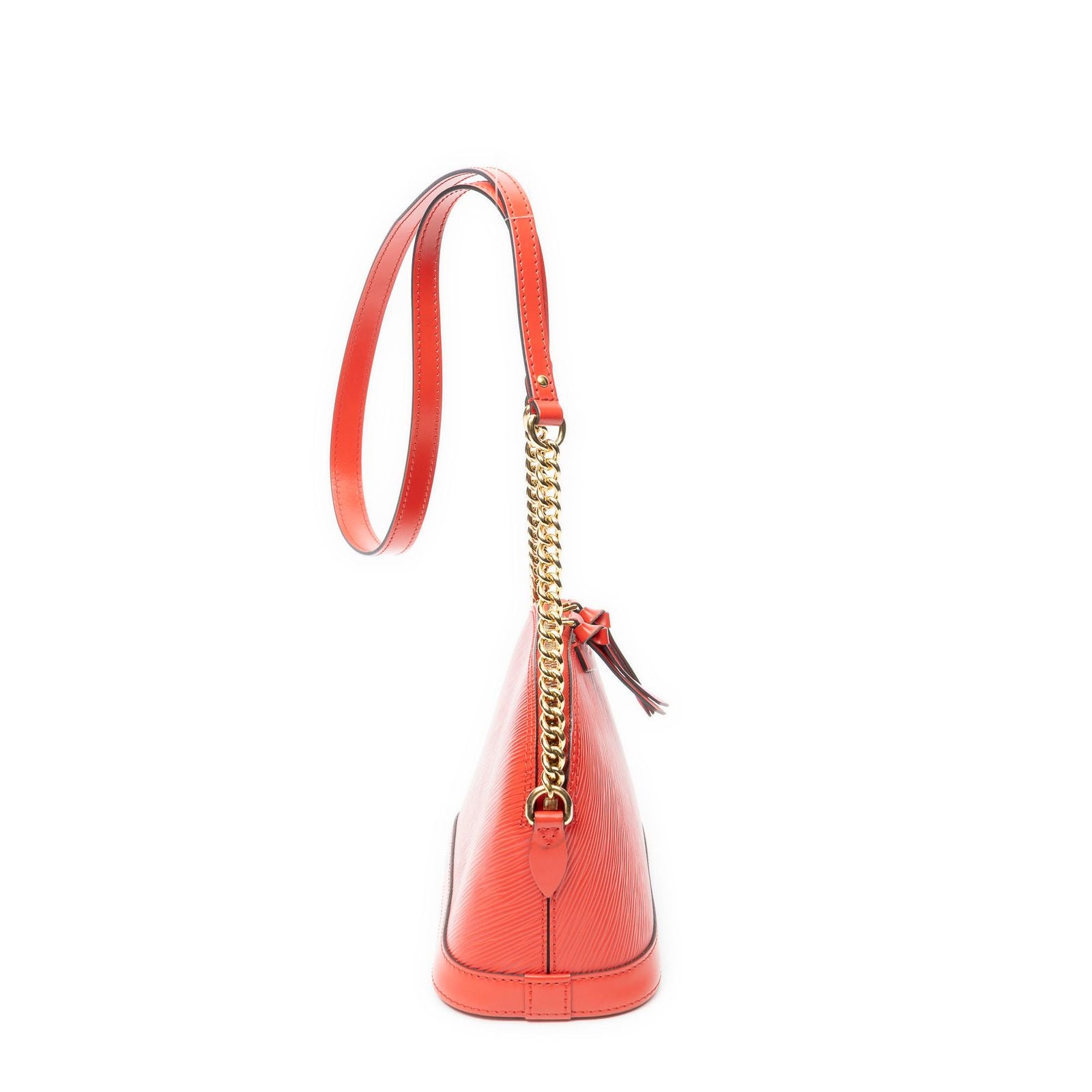 Louis Vuitton Mini Alma Chain Coquelicot Epi Handbag — view 4