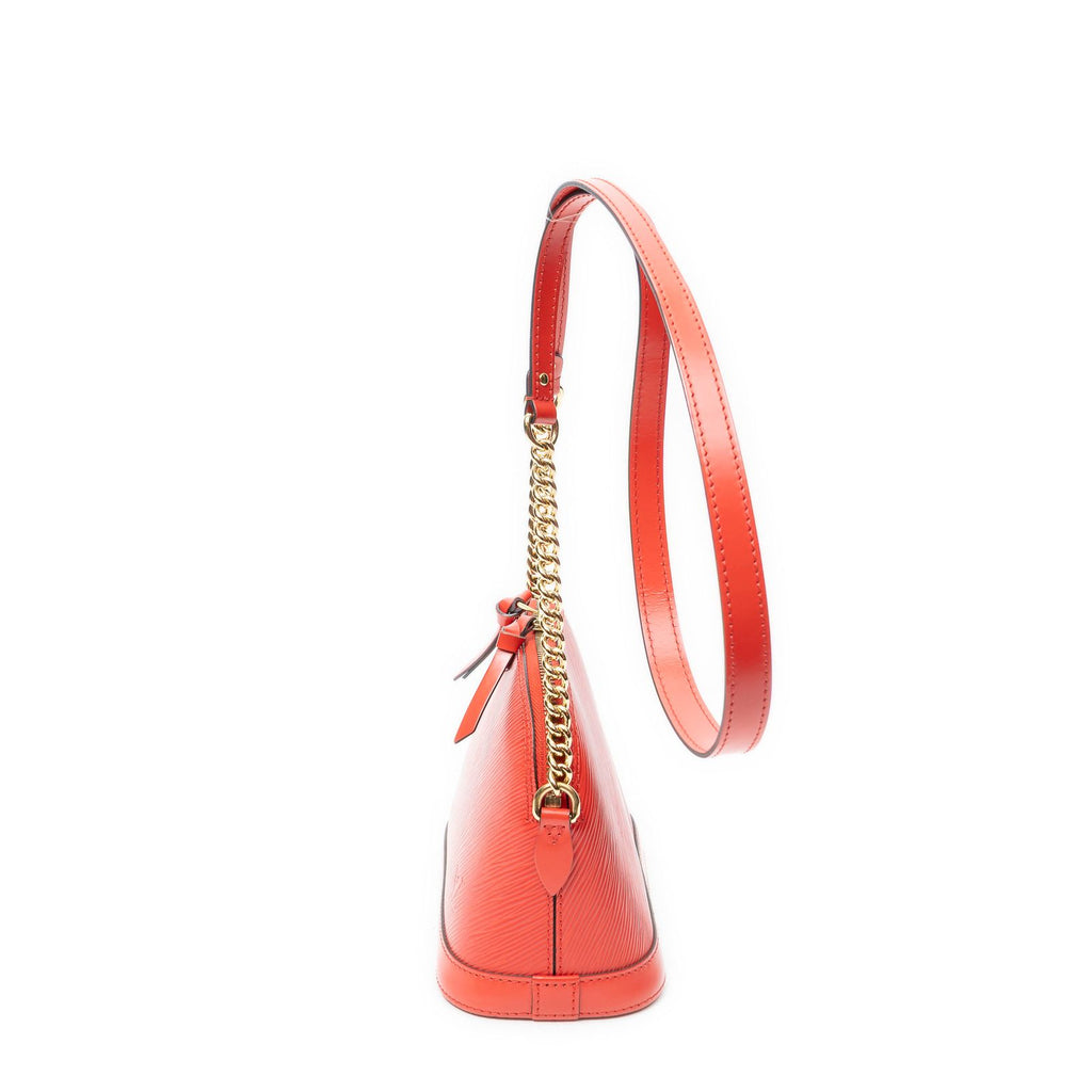 Louis Vuitton Mini Alma Chain Coquelicot Epi Handbag — view 3