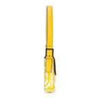 Fendi White Yellow Embossed FF Fabric Canvasa Shoulder — view 4