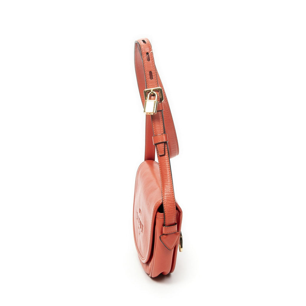 Loewe Mini Herite Flap Cross Orange Grain Calf Leather Crossbody — view 3