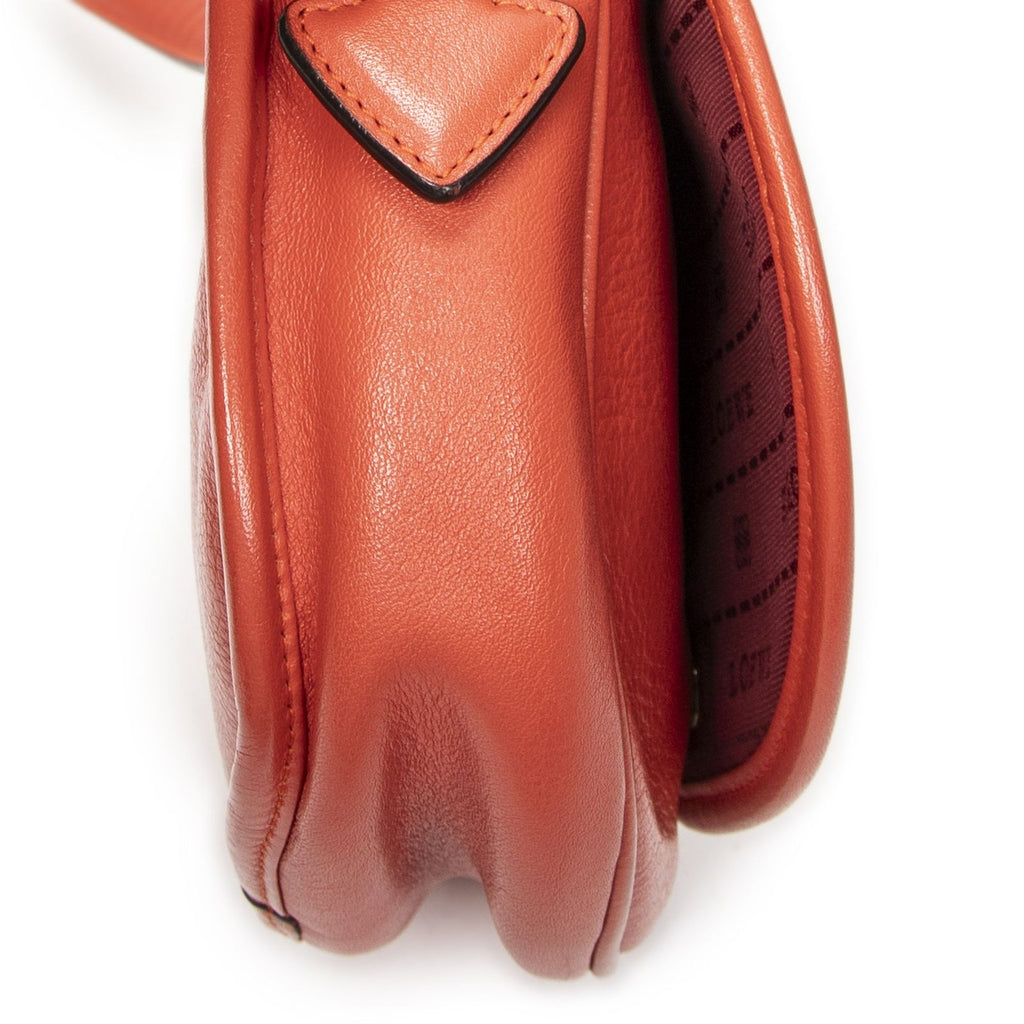 Loewe Mini Herite Flap Cross Orange Grain Calf Leather Crossbody — view 7