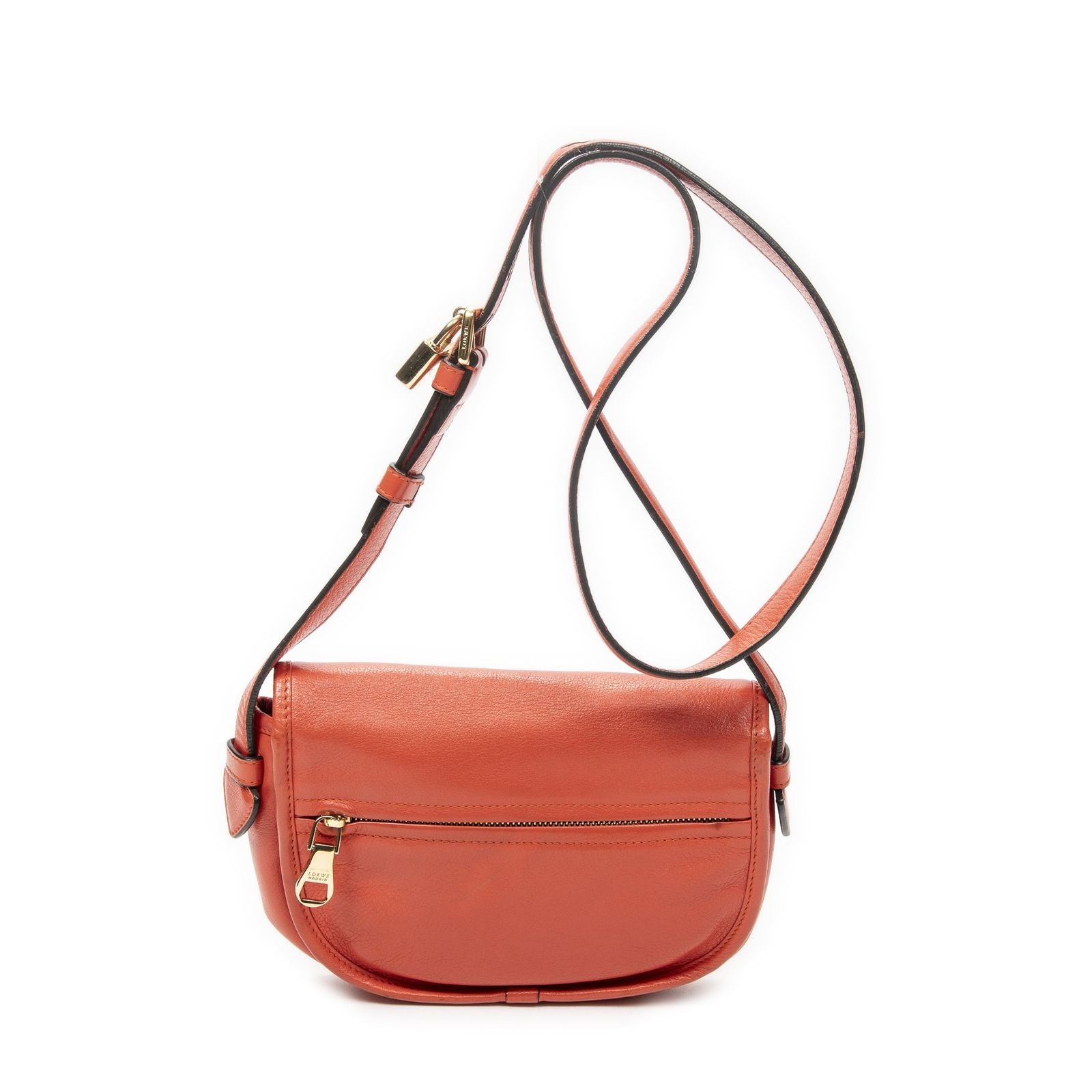 Loewe Mini Herite Flap Cross Orange Grain Calf Leather Crossbody — view 5