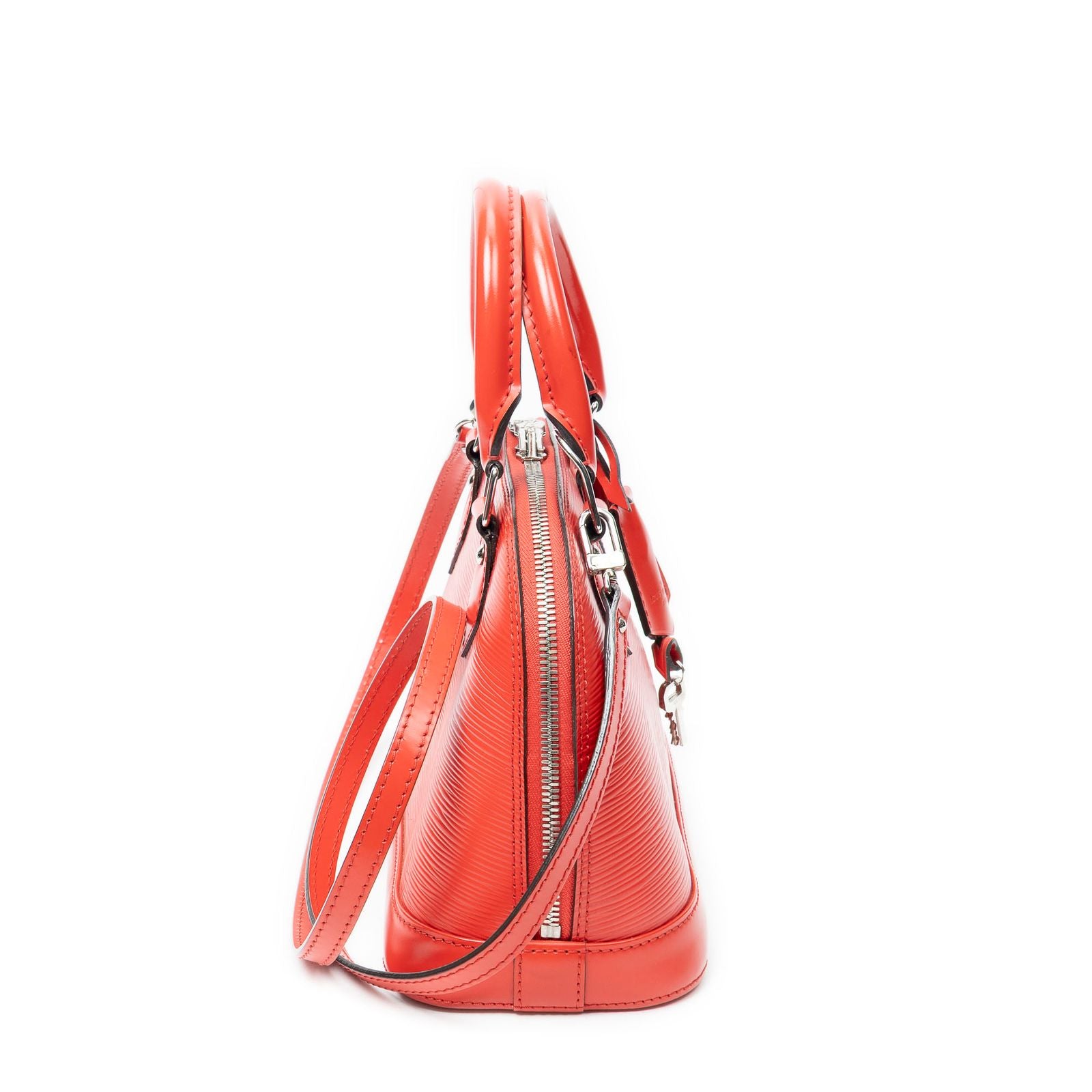 Louis Vuitton Alma Coquelicot Epi Handbag — view 4