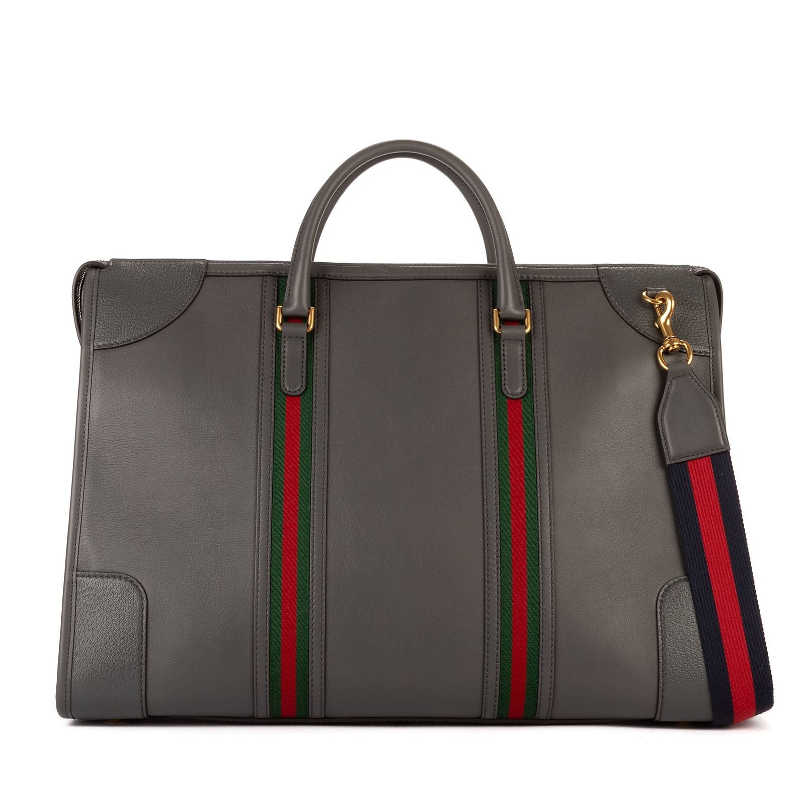 Gucci Bauletto Duffle Gray Leather — view 4