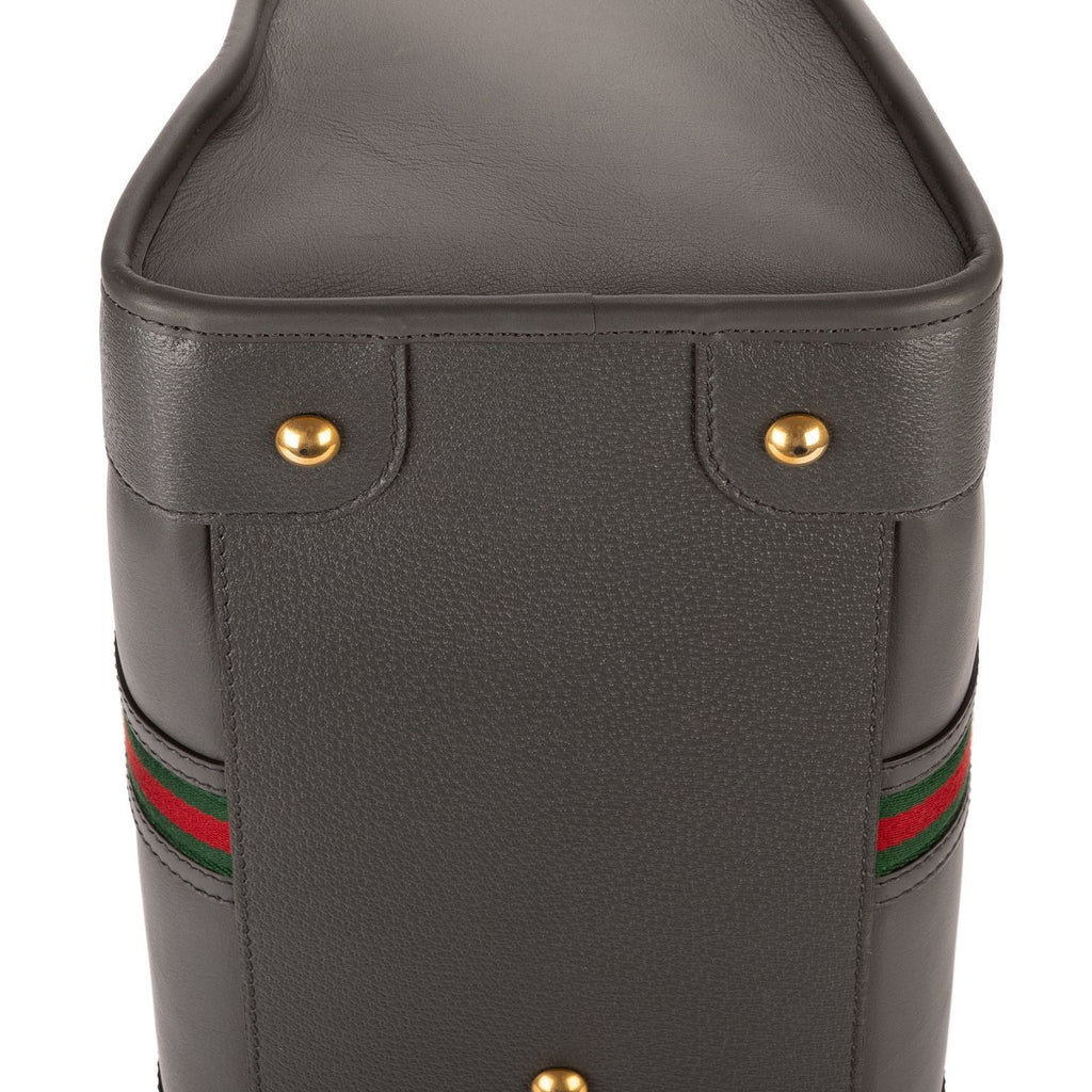 Gucci Bauletto Duffle Gray Leather — view 8