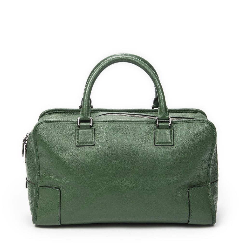 Loewe Amazona Green Grain Calf Leather Handbag — view 5