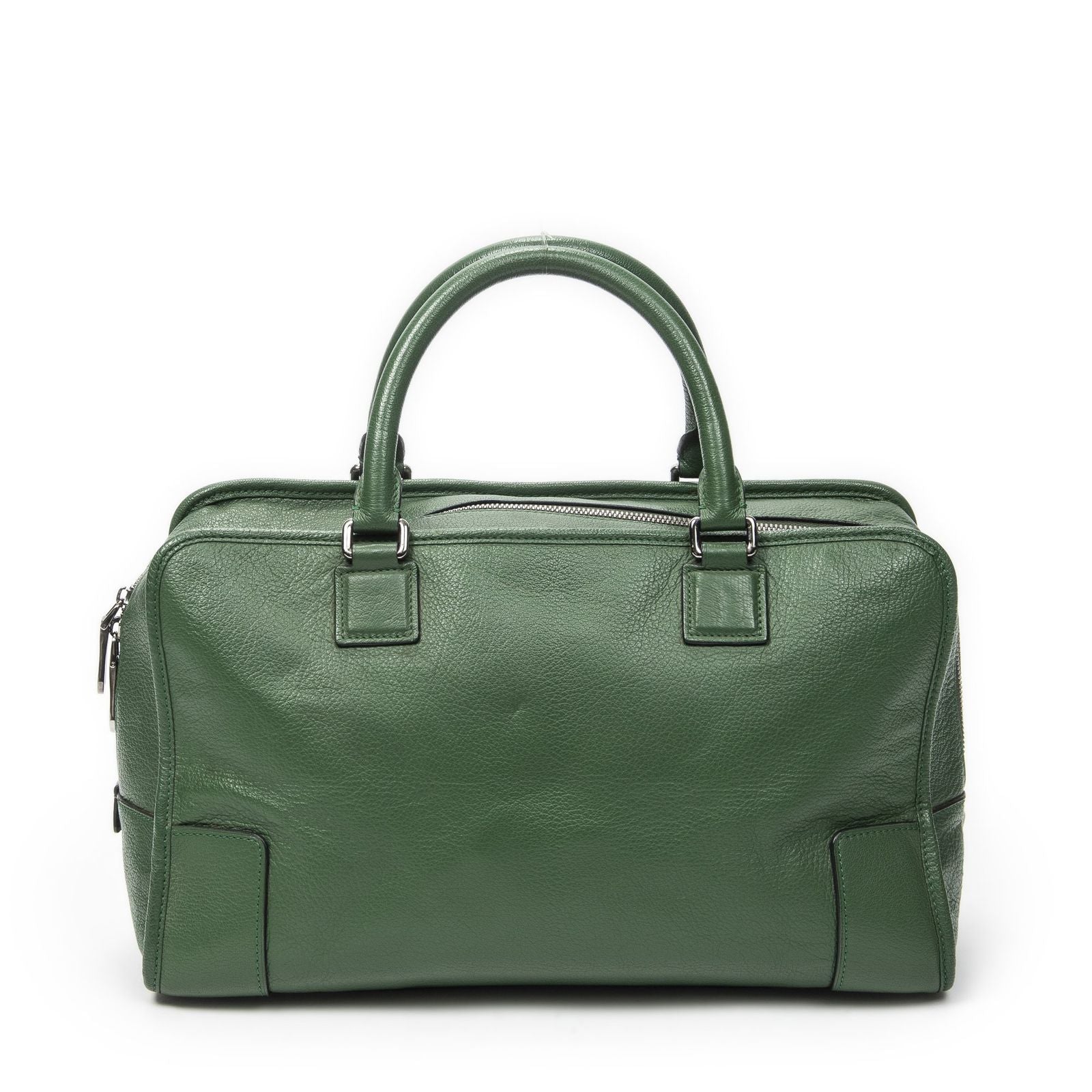 Loewe Amazona Green Grain Calf Leather Handbag — view 5