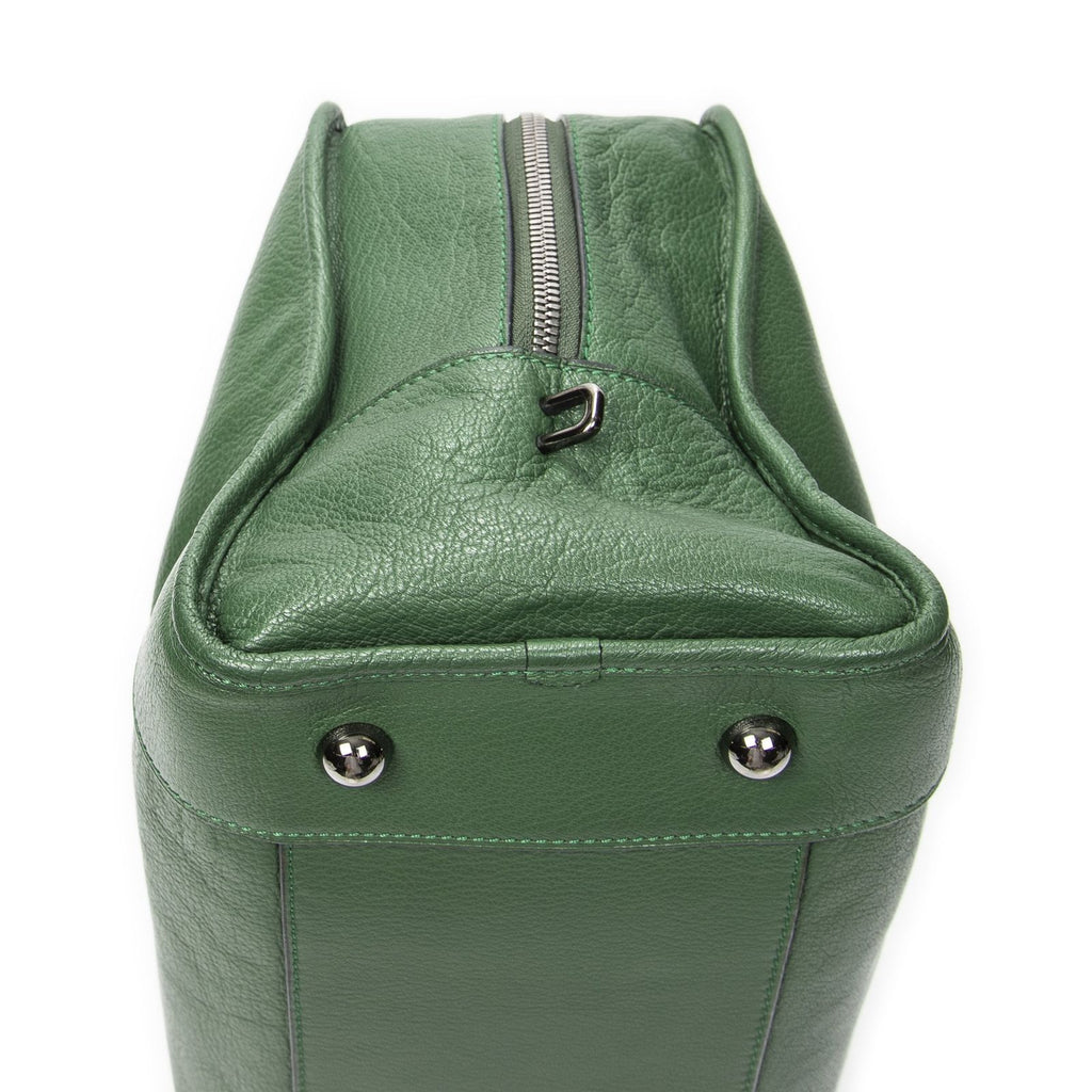 Loewe Amazona Green Grain Calf Leather Handbag — view 7