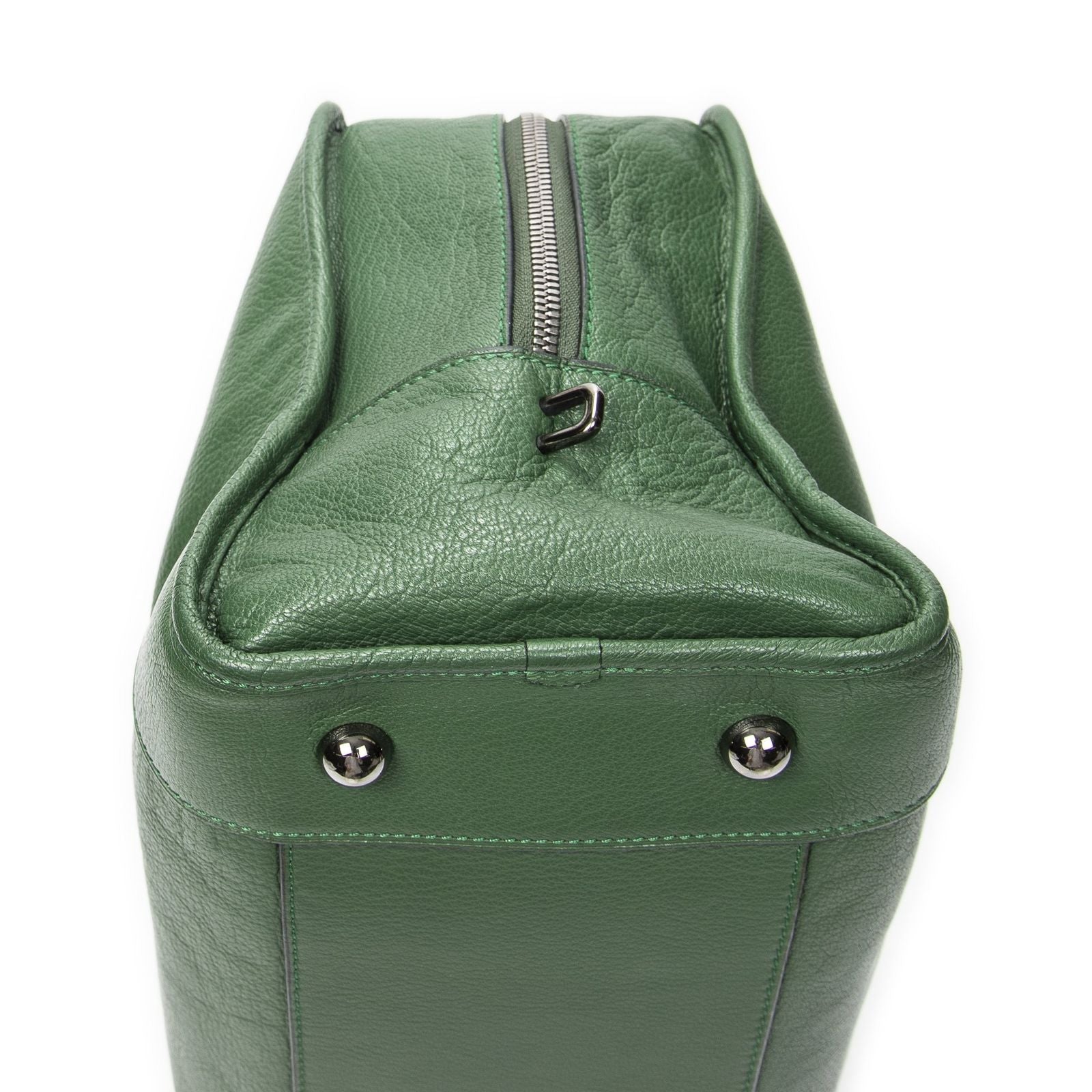 Loewe Amazona Green Grain Calf Leather Handbag — view 7